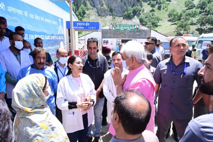 Amarnath Yatra-Lt Guv-Fish Eye