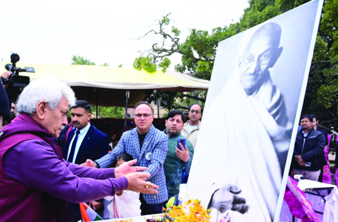 Gandhiji's principles-Shaping New J&K-LG Sinha Fish eye