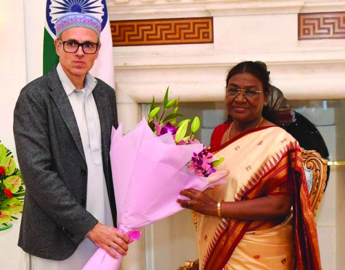 CM Omar, Meets, President Murmu, Fish Eye