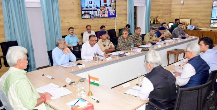 J-K Flood Situation, , High-Level Meeting, Review Rescue, Relief Operations, LG Sinha, Fish Eye