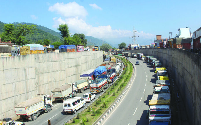 Highway closure, Kashmir , scarcity and loss, Fish Eye