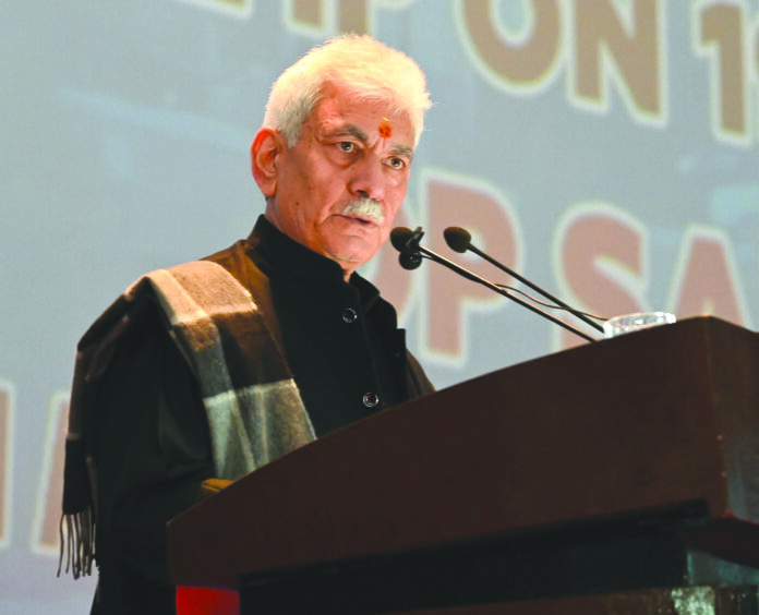 LG Sinha, Stay vigilant, Peace, Fish Eye