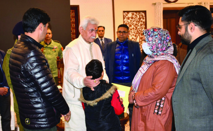 LG Sinha, Nowgam blast victims, Appointment letters , Fish Eye