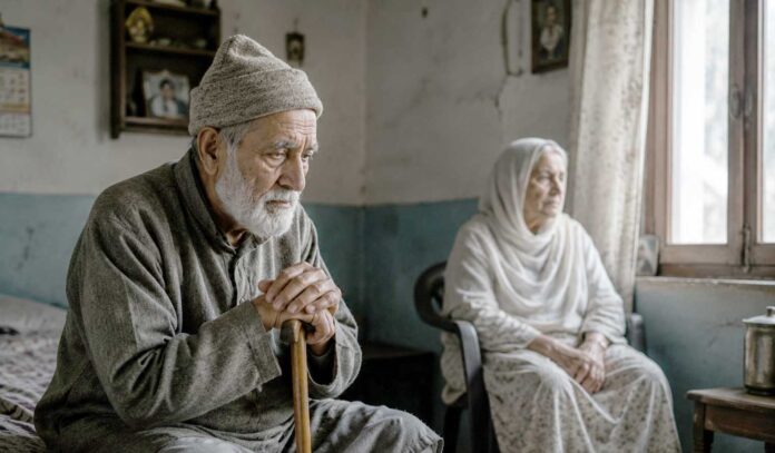 Growing isolation, Elderly Parents, Fish Eye