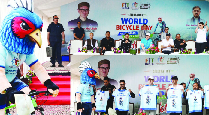 World Bicycle Day: CM Omar flagged off a Cyclothon, launches Jammu Cyclothon campaign World Bicycle Day, CM Omar flagged, Jammu Cyclothon campaign, Fish Eye