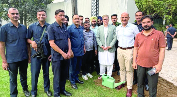 CM Omar Abdullah plants sapling at J&K House, New Delhi on World Environment Day CM Omar Abdullah, J&K House, World Environment Day, Fish Eye