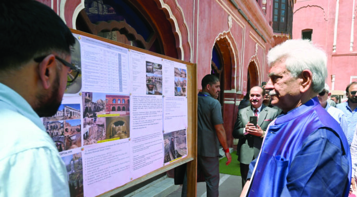 LG Sinha visits Mubarak Mandi heritage complex in Jammu LG Sinha, Mubarak Mandi, Heritage complex, Fish Eye