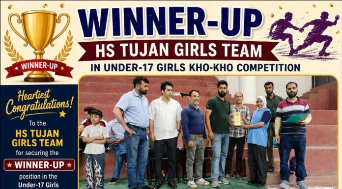 HS Tujan girls win Under-17 Kho Kho title at Rajpora HS Tujan girls, Under-17 Kho Kho, Rajpora Fish Eye