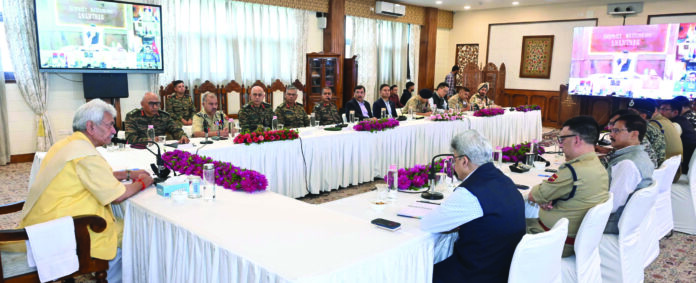 Intensify anti-terror operations , Security threats, LG Sinha, Fish Eye