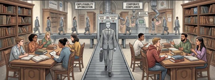 Universities, Educating Human Beings, Manufacturing Employees, Fish Eye